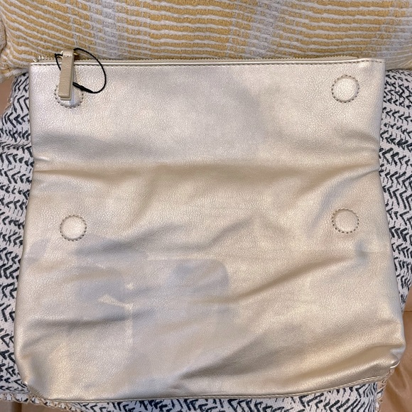 FAWN DESIGN Gold Foldover Clutch - NWT - Picture 4 of 8
